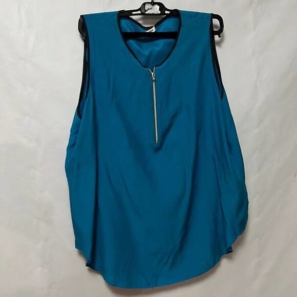 L’AGENCE VNECK SLEEVELESS BLOUSE SIZE L - Picture 1 of 5